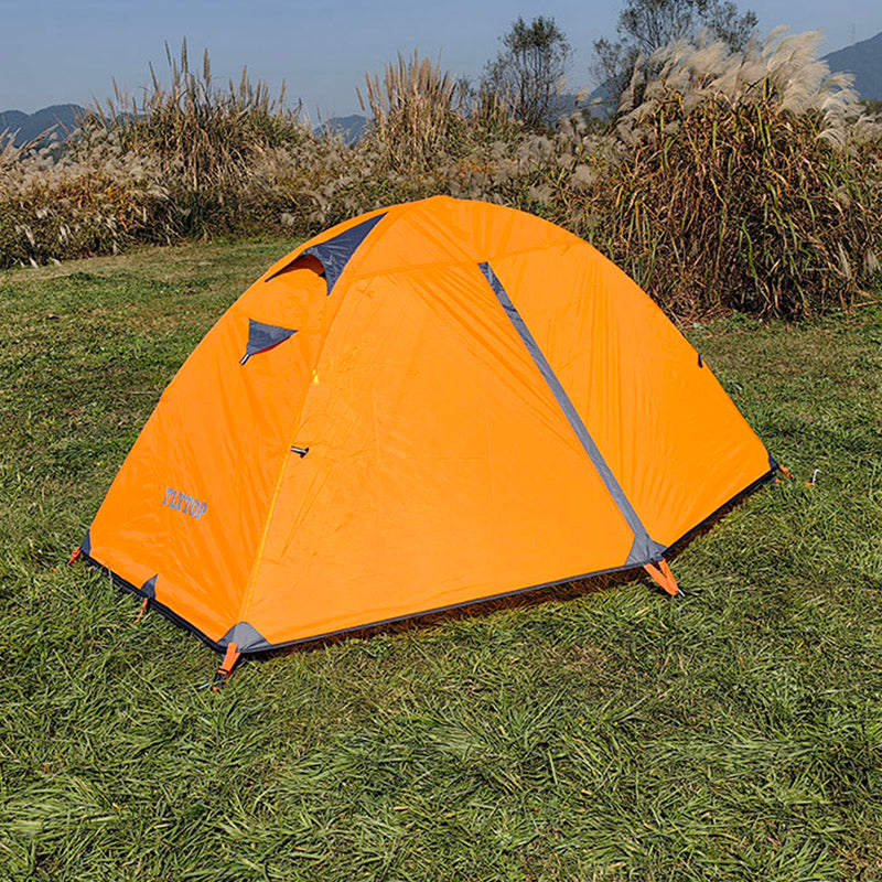 Flytop 1 Person Camping Tent 3 Season Double Layers Aluminum Pole Tent