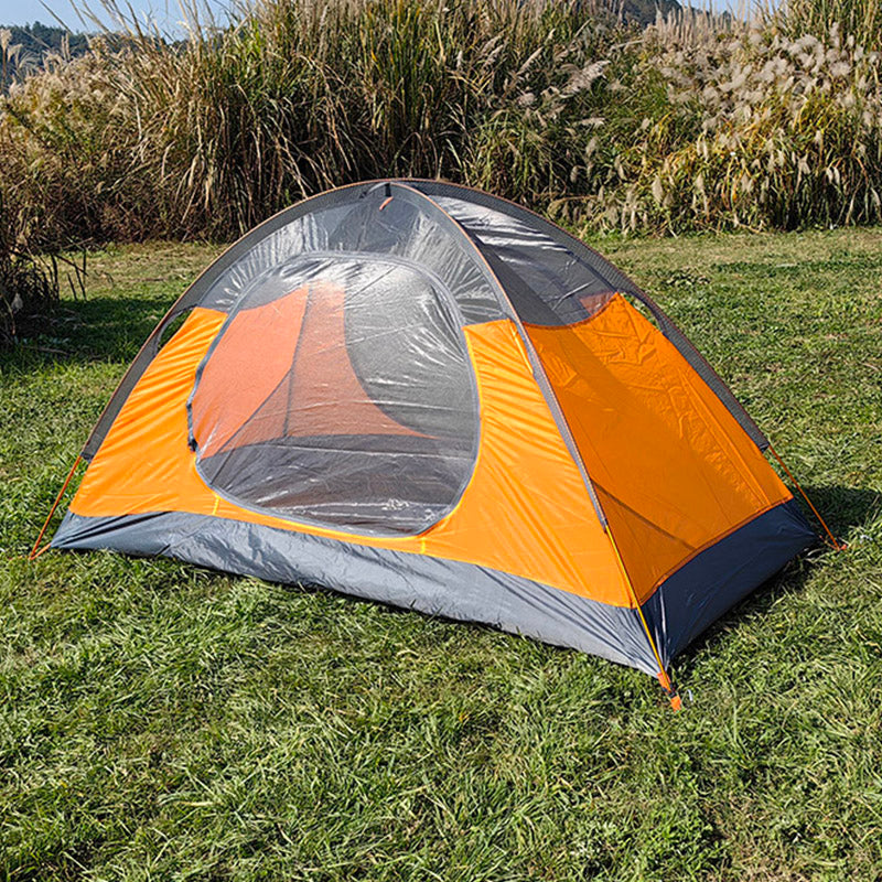 Flytop 1 Person Camping Tent 3 Season Double Layers Aluminum Pole Tent