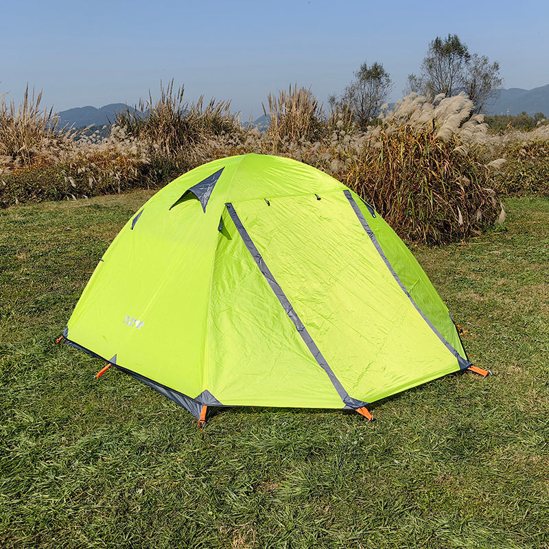 Flytop 3 Person Camping Tent 3 Season Double Layers Aluminum Pole Tent