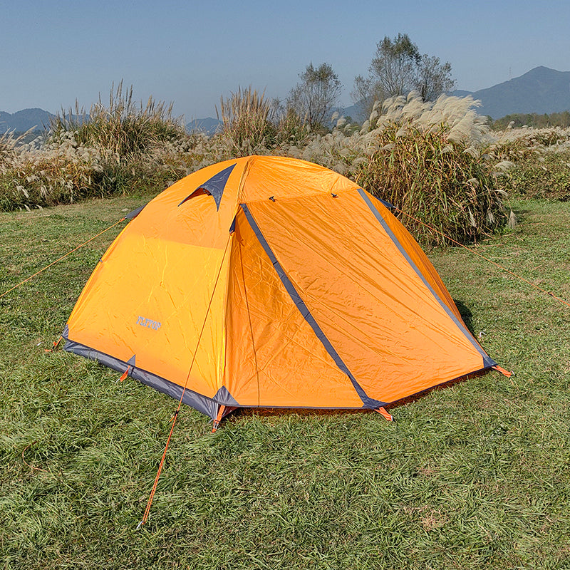 Flytop 3 Person Camping Tent 3 Season Double Layers Aluminum Pole Tent