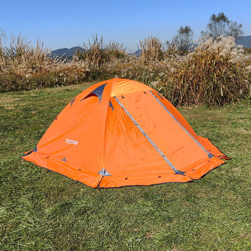 Flytop 2 Person Camping Tent 4 Season Double Layers Aluminum Pole Tent